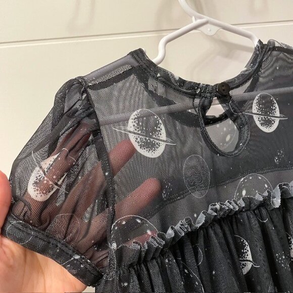 Best Day Ever Kids Space Cadet Short Sleeve Dress Black 3T Planets Celestial - Picture 12 of 16